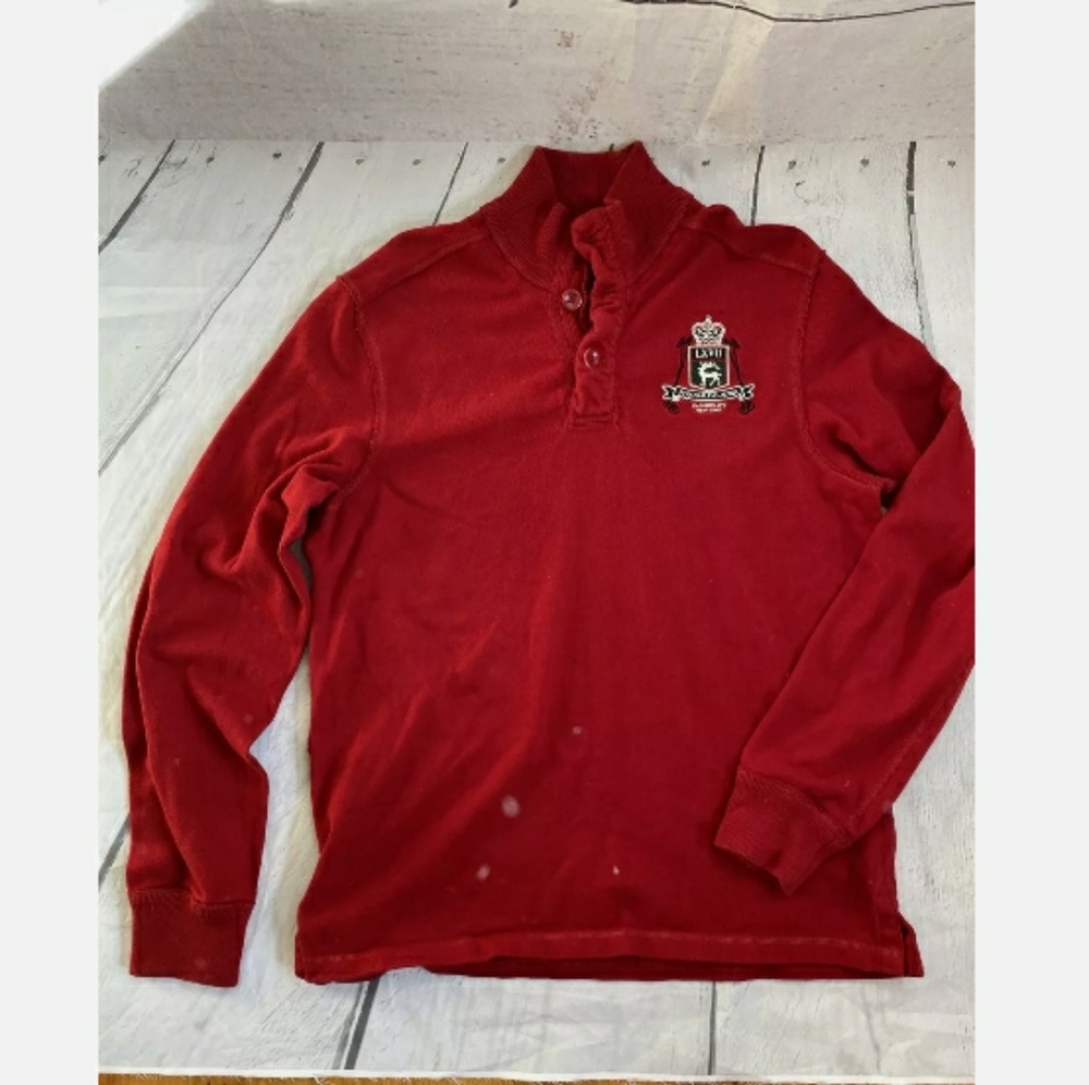 POLO RALPH LAUREN Rugby Style Red White L/S Large